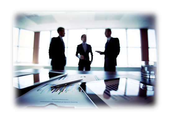 Business people doing bank stuff